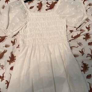 GB Girls Cream Puff Sleeve Dress